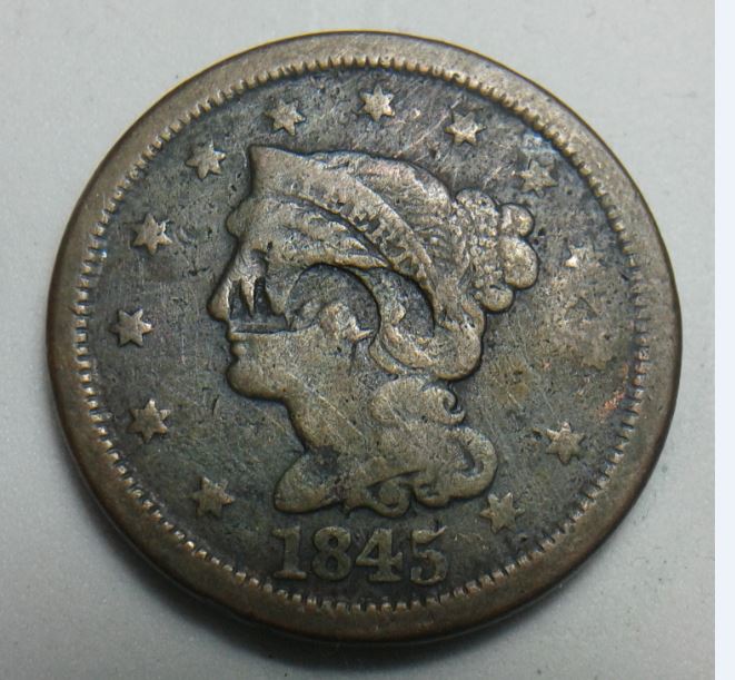 One-Cent-1845,-With-Resello.